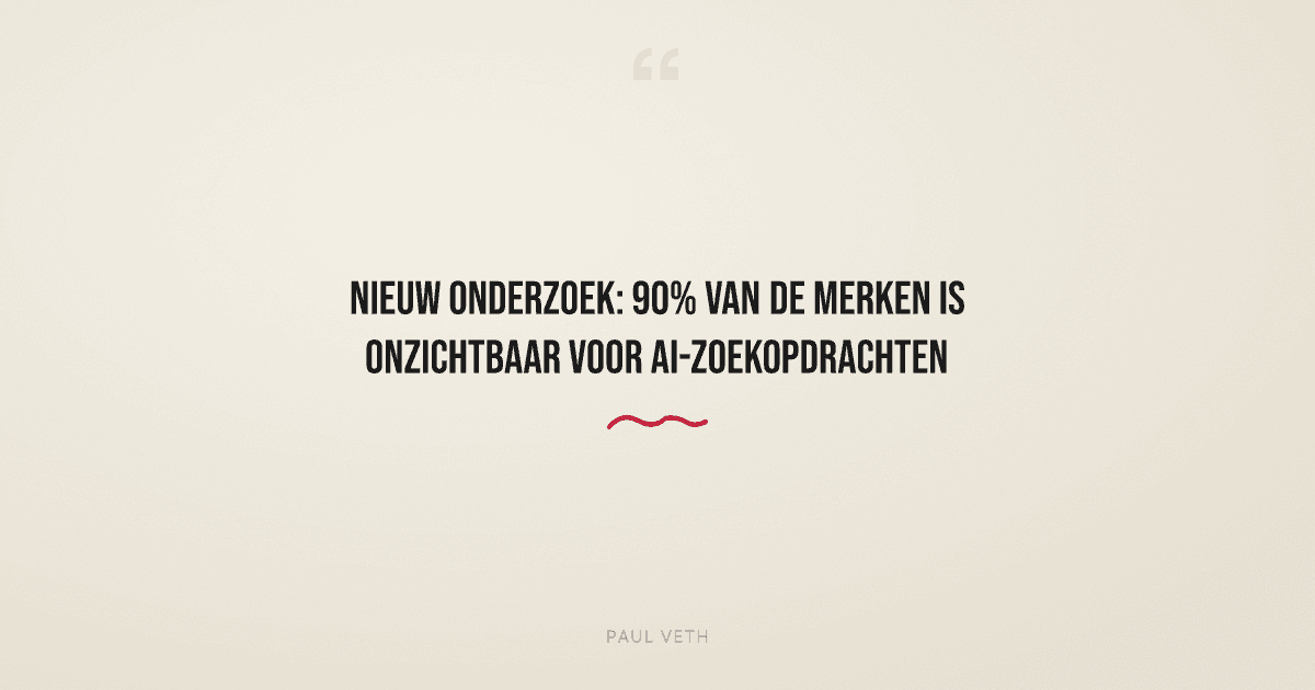 Onderzoek: 90% van de merken krijgt geen enkele vermelding in AI-zoekopdrachten