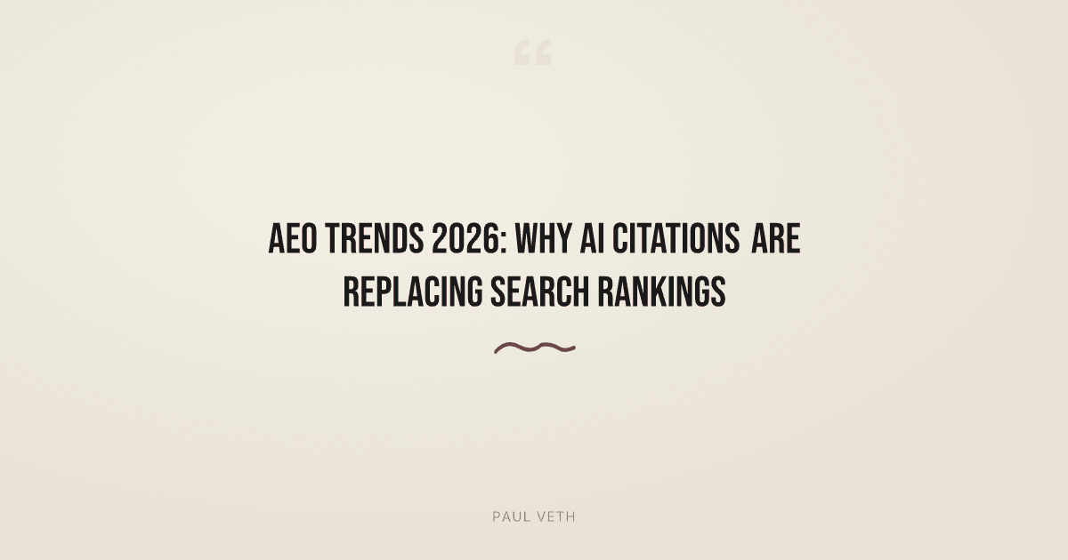 AEO in 2026: AI Citations Are the New Search Rankings
