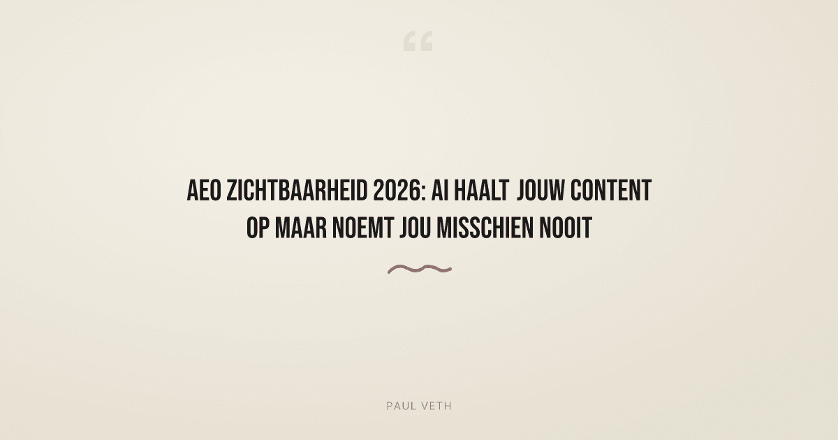 AEO Zichtbaarheid 2026: Wat de Data Werkelijk Laat Zien