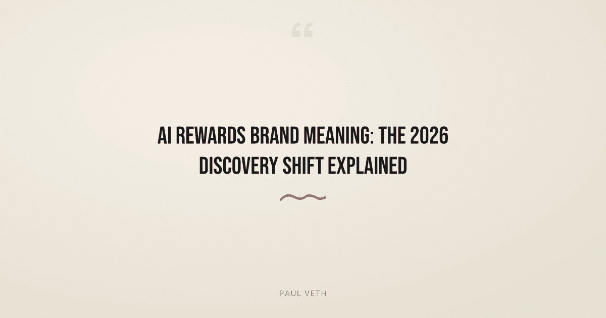 AI Discovery 2026: Brand Identity Now Determines Search Visibility
