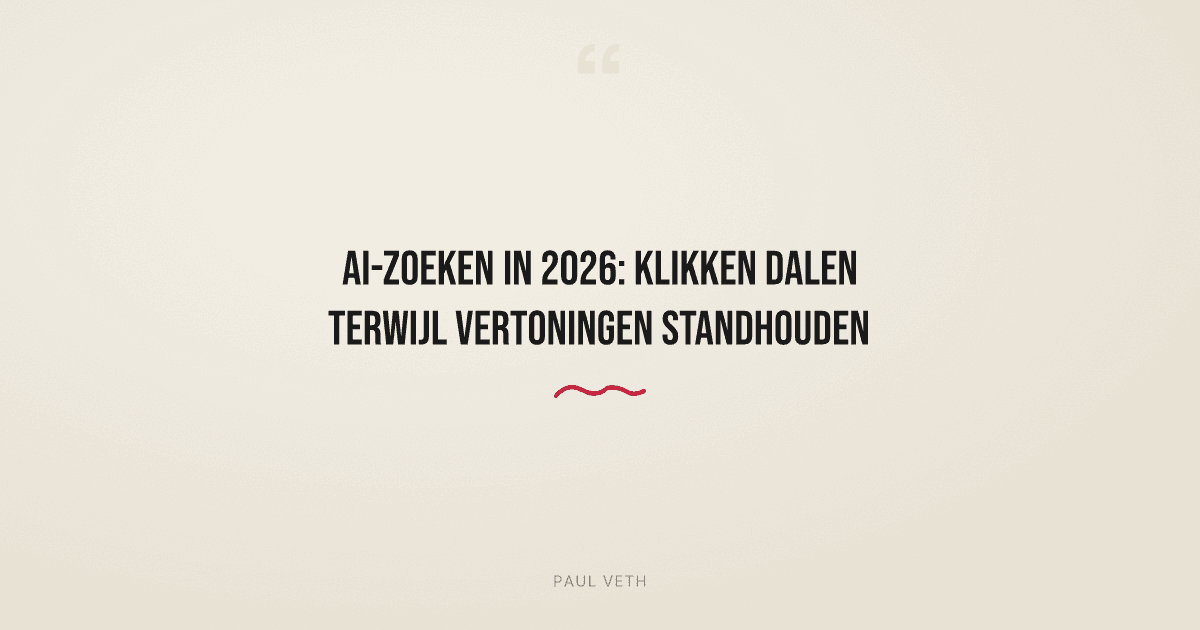 AI-zoeken in 2026: klikken dalen terwijl vertoningen standhouden