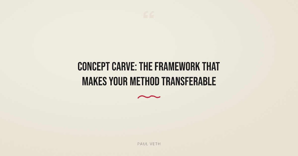 What Is Concept Carve and How Does It Help Experts Get More Word-of-Mouth Referrals?