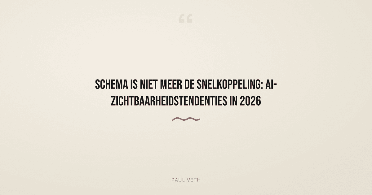 Gestructureerde data in 2026: wat de schema-discussie over het hoofd ziet