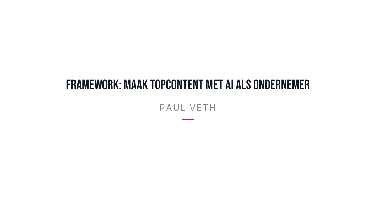 Hoe maak je goede content met AI als ondernemer?