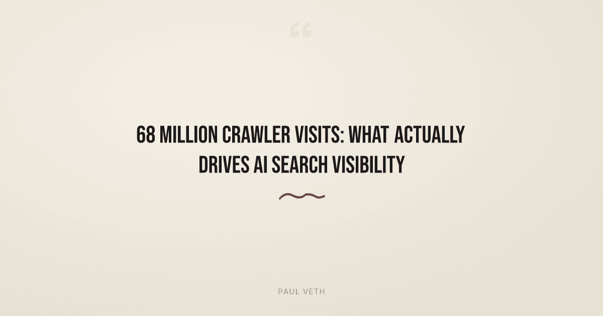 How AI Crawler Data Reveals What Actually Drives AI Search Visibility