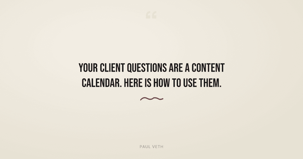 How Do Experts Turn Client Questions Into AI-Cited Content?