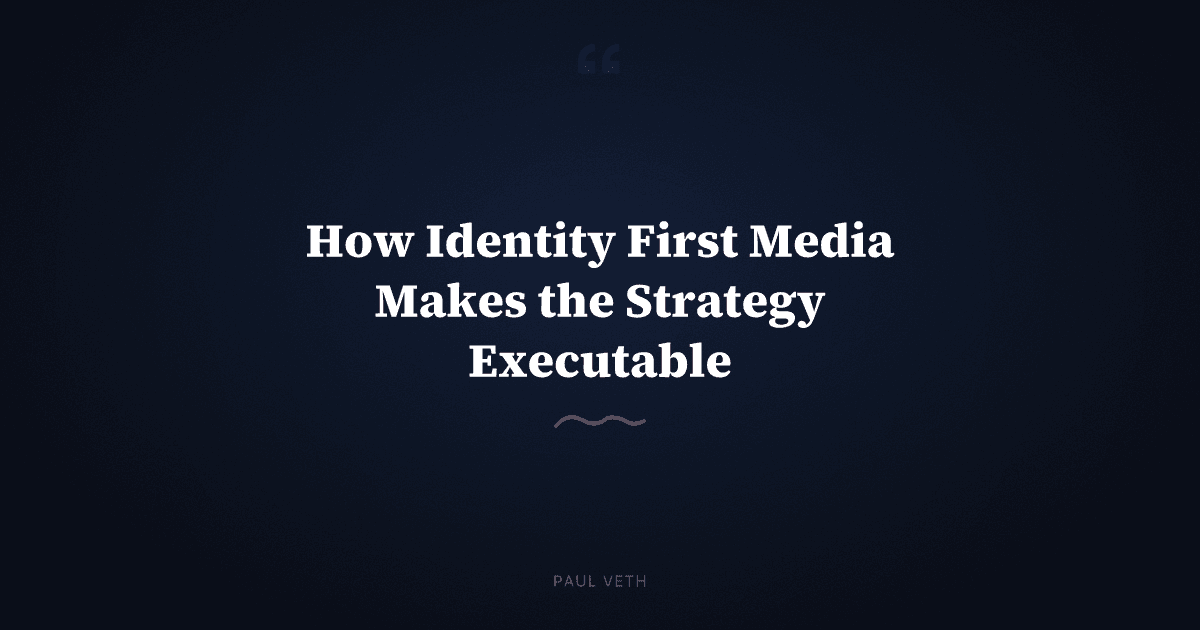 How Identity First Media Makes the Strategy Executable