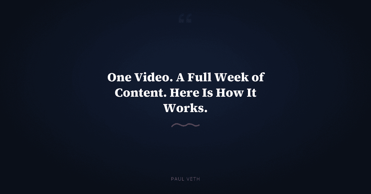How Does Identity-First Content Turn One Video Into a Full Week of Output?