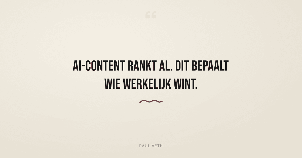 Nieuw onderzoek: AI-content scoort in zoekmachines, maar identiteit wint