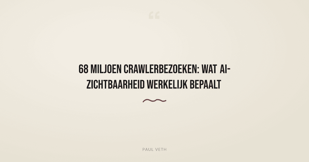 Wat 68 miljoen AI-crawlerbezoeken onthullen over zichtbaarheid in AI-zoekopdrachten
