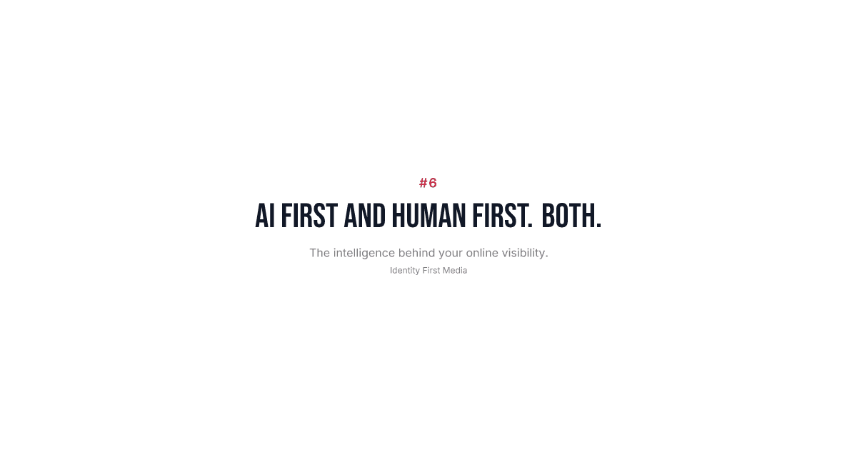 AI First and Human First. Both.