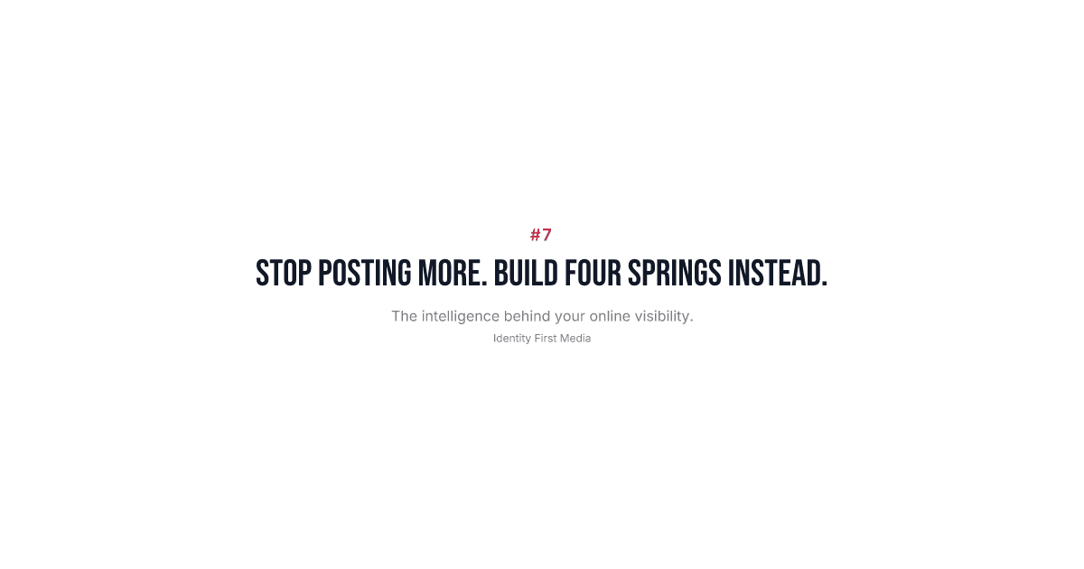 The Four Springs: A Content Framework That Sticks