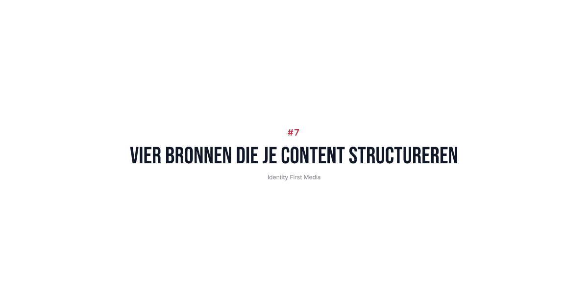 Vier bronnen die je online zichtbaarheid structureren